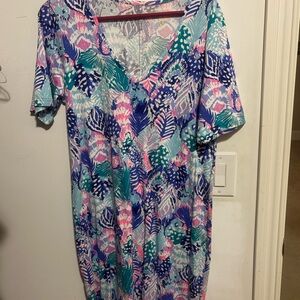 Lilly Pulitzer Tropical Print Swim Cover-Up